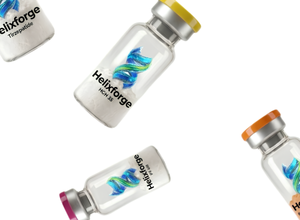 Helix Forge research peptide vials from a trusted Canadian supplier