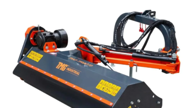 Why a tractor flail mower is the safer tool for the steep edge of a table drain
