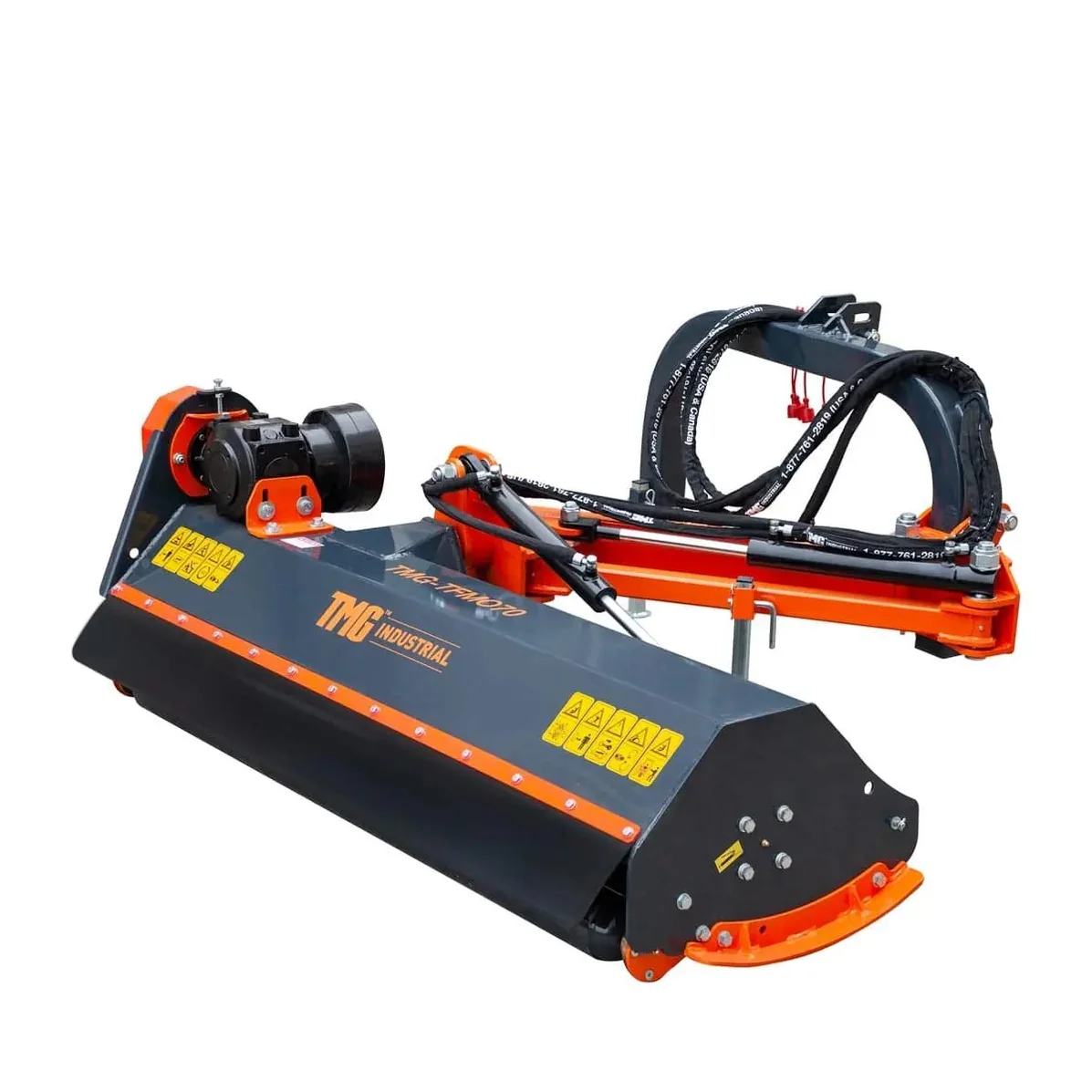 Why a tractor flail mower is the safer tool for the steep edge of a table drain
